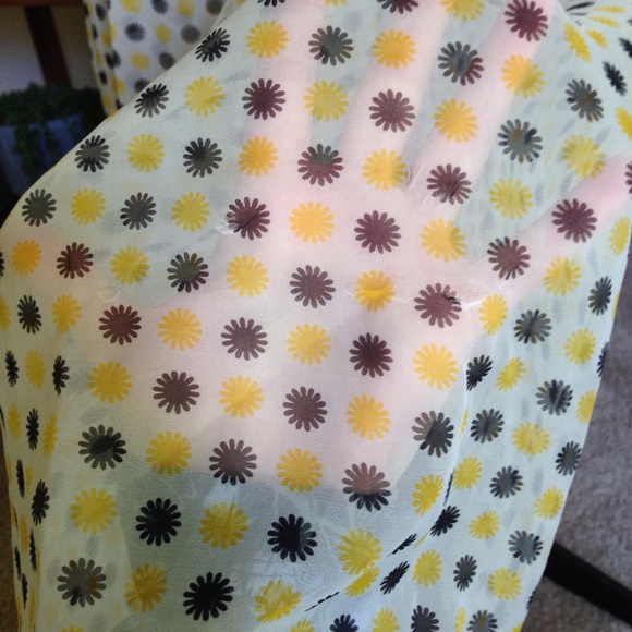 Vintage shirt dress with suns and pearls - Picture 5 of 7